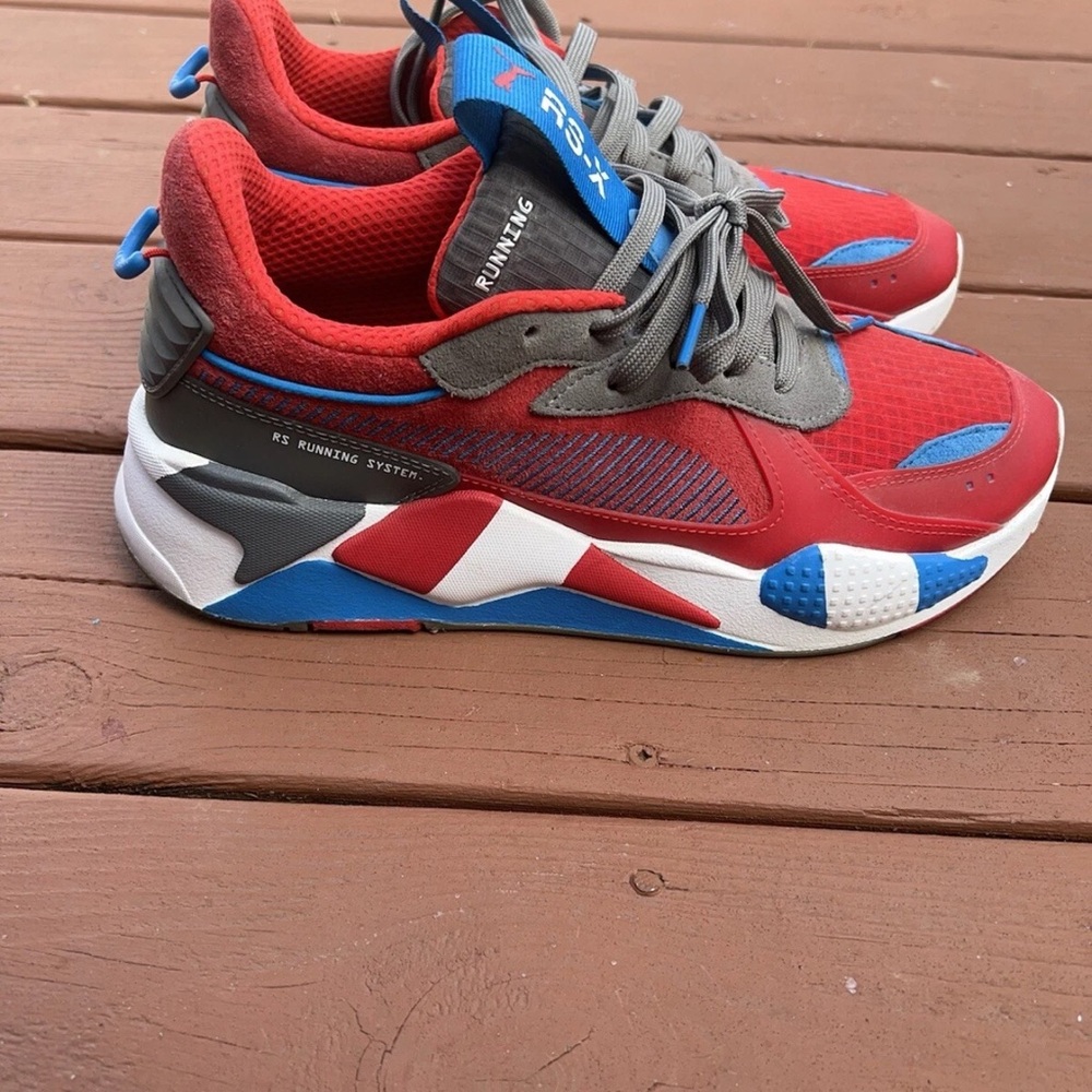 Puma Red and Blue RS-X Sneakers Spider-Man - Picture 2 of 6